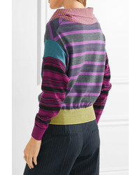 Pull à rayures horizontales violet Loewe