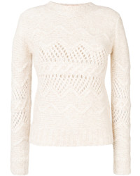 Pull blanc Ermanno Scervino