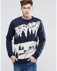 Pull bleu marine Bellfield