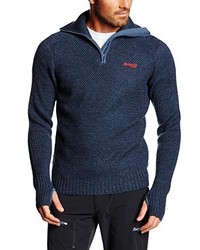 Pull bleu marine Bergans