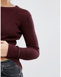 Pull bordeaux Pull&Bear
