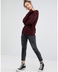 Pull bordeaux Pull&Bear