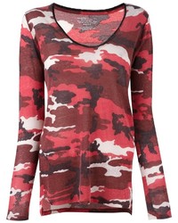 Pull camouflage rouge