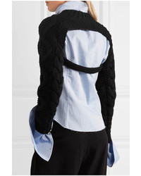 Pull court en tricot noir DKNY