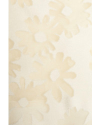 Pull en cachemire à fleurs blanc Nina Ricci