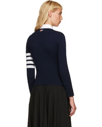 Pull en cachemire bleu marine Thom Browne