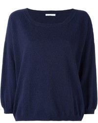 Pull en cachemire bleu marine Societe Anonyme