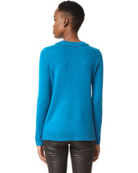 Pull en cachemire bleu Diane von Furstenberg