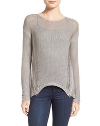 Pull en cachemire en tricot gris