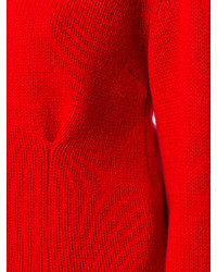 Pull en cachemire en tricot rouge Alexander McQueen
