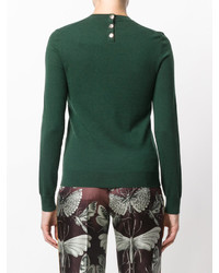 Pull en cachemire vert foncé Tory Burch