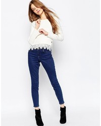 Pull en dentelle blanc Asos