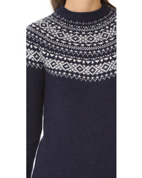 Pull en jacquard bleu marine Penfield