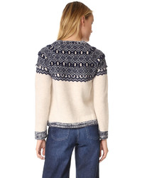 Pull en jacquard bleu Clu