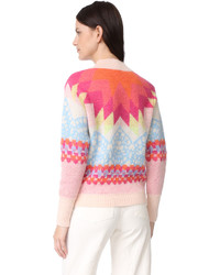 Pull en jacquard fuchsia Temperley London