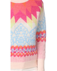 Pull en jacquard fuchsia Temperley London