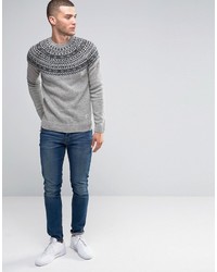 Pull en jacquard gris Penfield