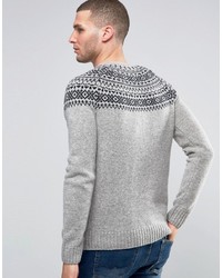 Pull en jacquard gris Penfield