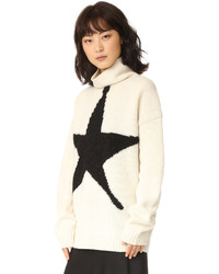 Pull en laine à étoiles blanc Acne Studios