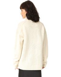 Pull en laine à étoiles blanc Acne Studios