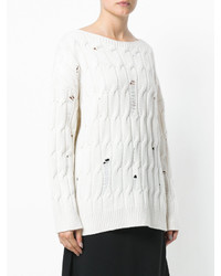 Pull en laine blanc Damir Doma