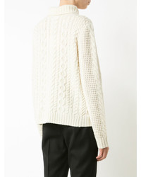 Pull en laine blanc Zac Posen