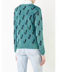 Pull en laine bleu canard MAISON KITSUNE