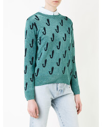 Pull en laine bleu canard MAISON KITSUNE