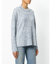 Pull en laine bleu clair Christian Wijnants