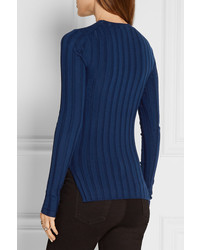 Pull en laine bleu marine Acne Studios