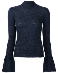 Pull en laine bleu marine Co