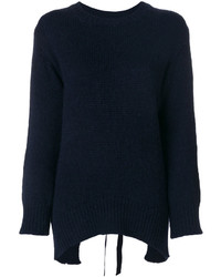 Pull en laine bleu marine Dondup