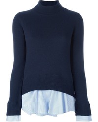 Pull en laine bleu marine Dondup