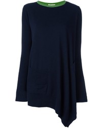 Pull en laine bleu marine Hache