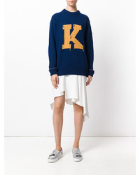 Pull en laine bleu marine MAISON KITSUNE