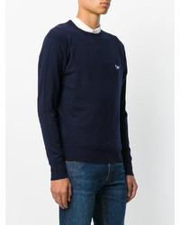 Pull en laine bleu marine MAISON KITSUNE