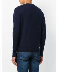 Pull en laine bleu marine MAISON KITSUNE