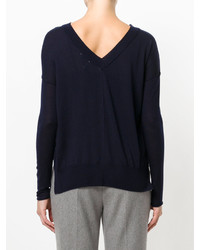 Pull en laine bleu marine Forte Forte