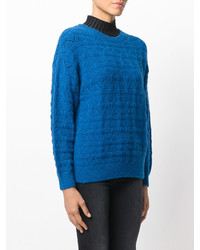 Pull en laine bleu Closed