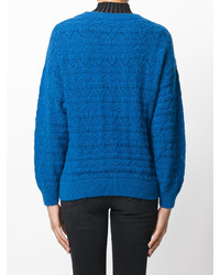 Pull en laine bleu Closed