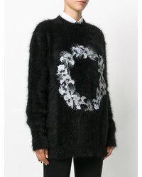 Pull en laine brodé noir Givenchy