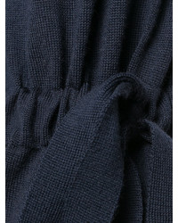 Pull en laine en tricot bleu marine P.A.R.O.S.H.
