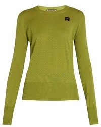 Pull en laine en tricot chartreuse