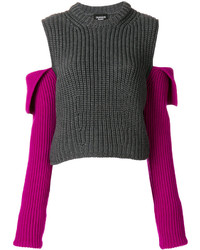 Pull en laine en tricot gris foncé Calvin Klein