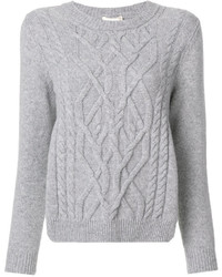 Pull en laine en tricot gris Semi-Couture