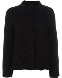 Pull en laine en tricot noir Armani Collezioni