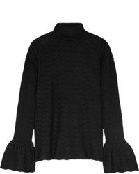 Pull en laine en tricot noir Co