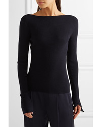 Pull en laine en tricot noir Elizabeth and James