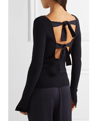 Pull en laine en tricot noir Elizabeth and James