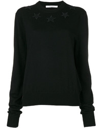 Pull en laine en tricot noir Givenchy